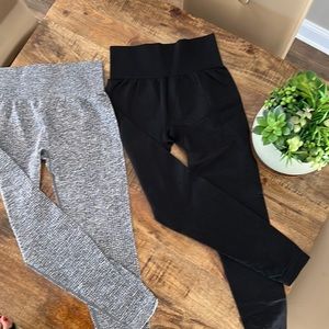2 pairs wide waist leggings